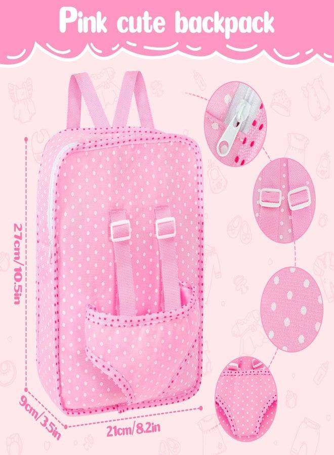 Mastom 12'' Baby Doll Playset with 4 Outfits Backpack, 12 Inch Realistic Baby Dolls with Clothes Backpack and 2 Bottles Bib Quilt Nipple Socks, Pretend Play Baby Doll Gift for Toddlers Girls Age 3+ - Image 4